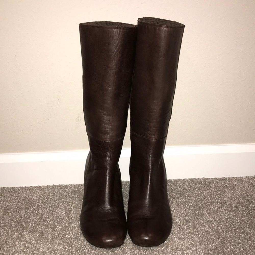 Gentle souls leather wedge boot 7